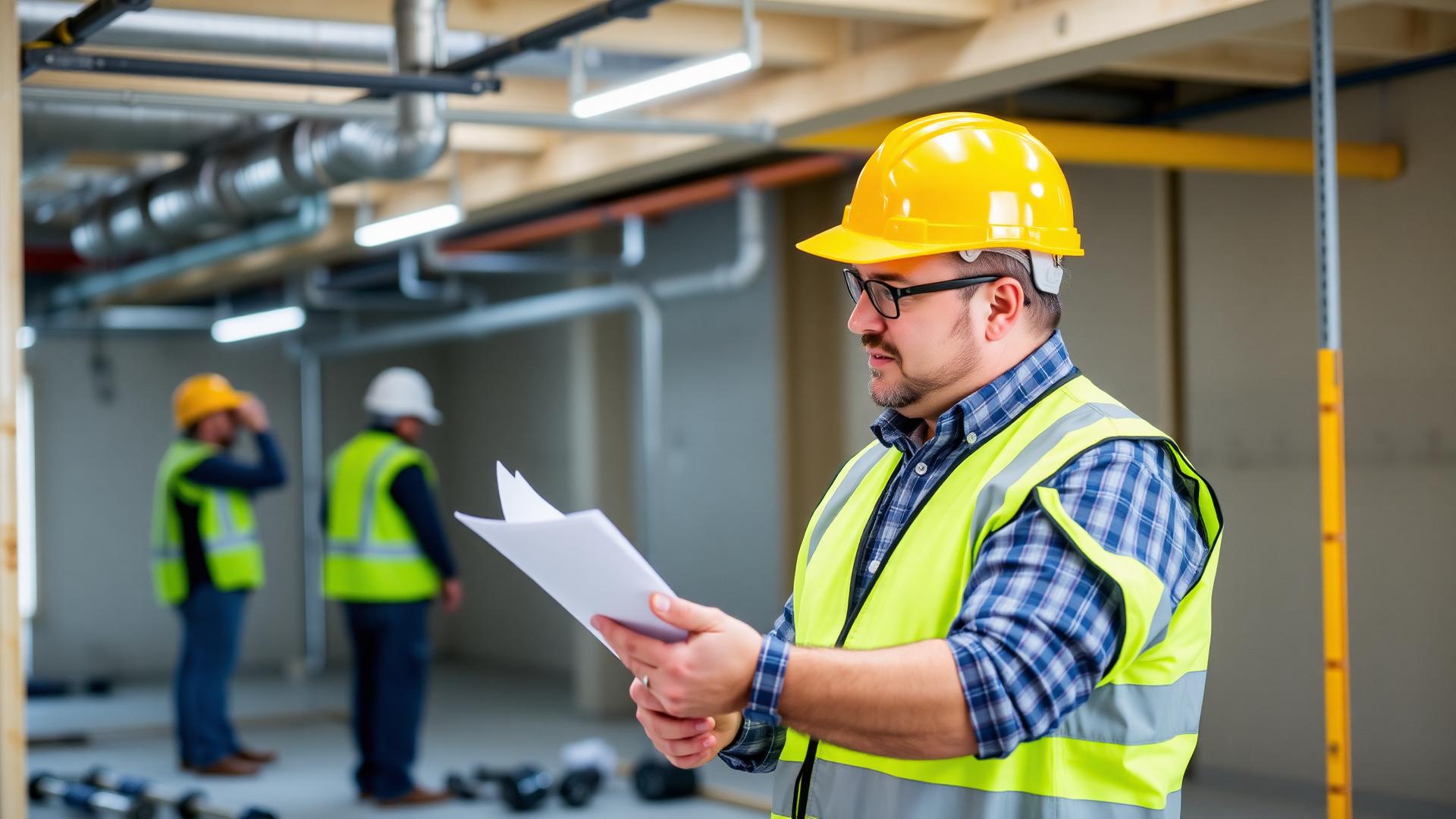 MAGMA execution manager supervising MEP installation on a construction site in Lebanon