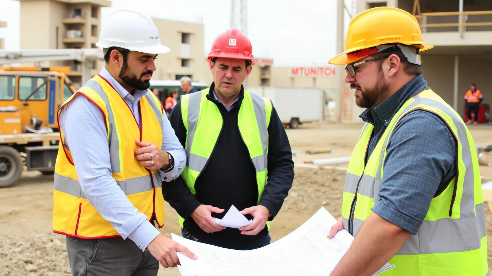 MAGMA engineer providing technical support on an active construction site in Lebanon